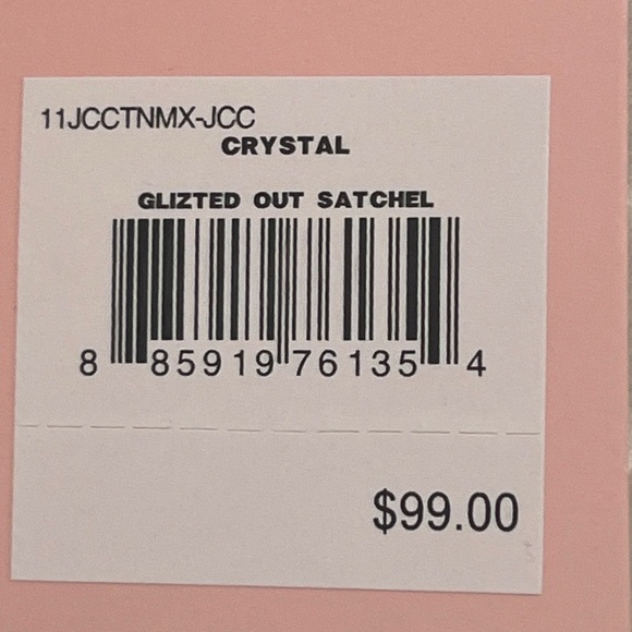 NWT Juicy Couture Glitzed Out Cream Crossbody Velour Satchel Bag Purse - Picture 3 of 9